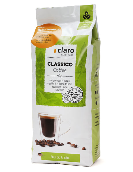 Claro Classico – Kaffeebohnen – Lungo, Bio, Fairtrade, 500 g
