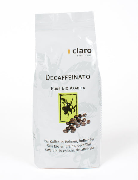 Claro Entkoffeiniert – Bohnenkaffee – Café Crème, entkoffeiniert, Bio, 250 g