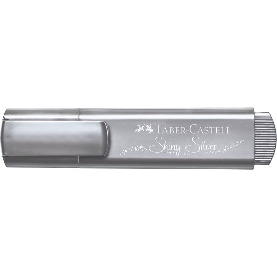 Faber-Castell Textliner 46 Metallic Textmarker – Silber, Keilspitze 1–5 mm