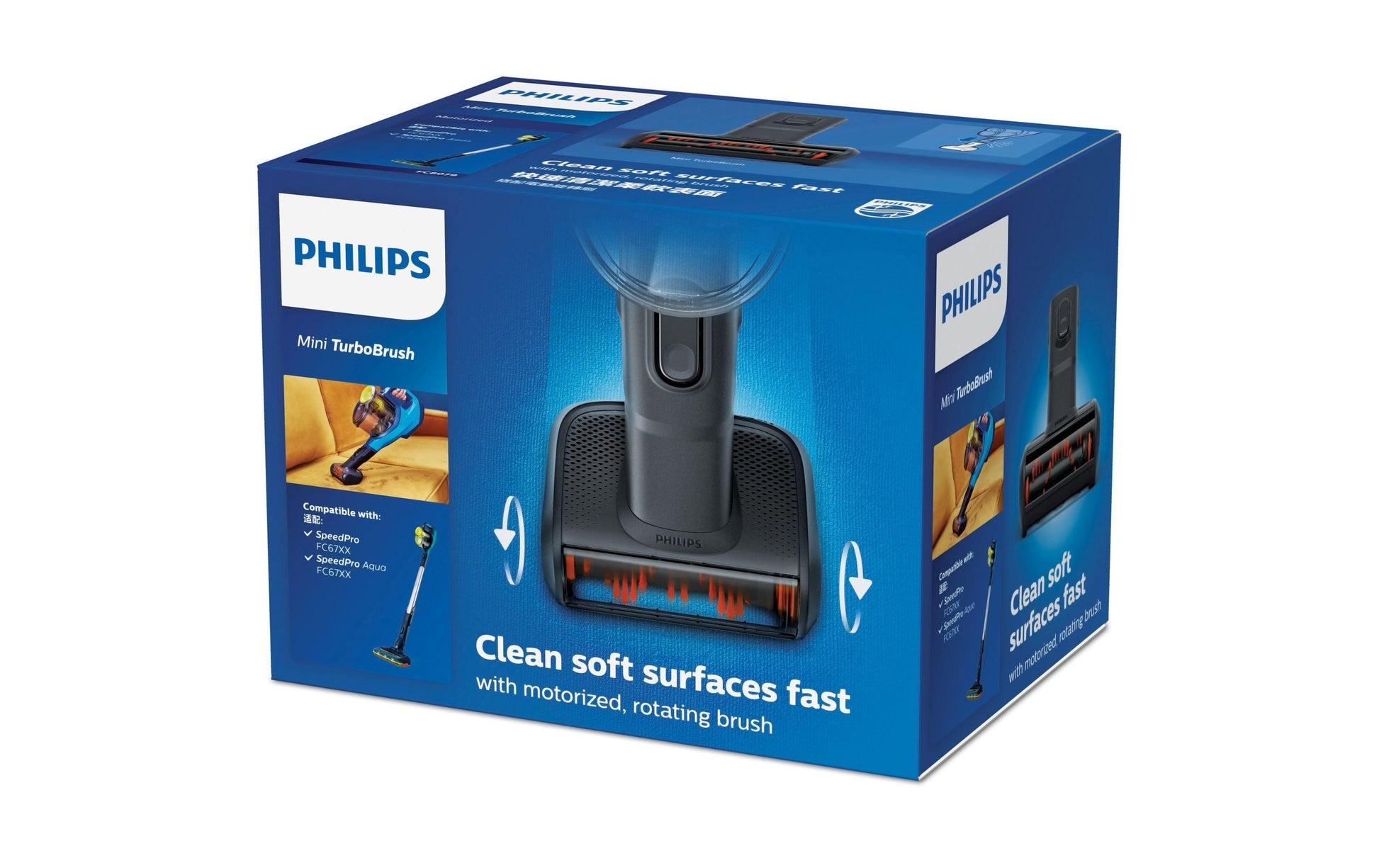 Philips SpeedPro FC8079/01 – Turbobürste, Schwarz – für SpeedPro (Aqua) Serie 5000, FC6721–FC6729, 1 Stück