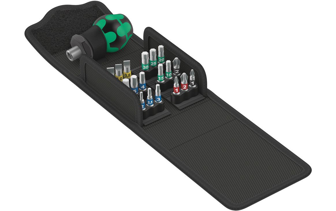 Wera Kraftform Kompakt – Multi-Bit-Schraubenzieher-Set PH/PZ/SL/TX/HEX, 19-teilig, magnetisch, Etui, Stubby 1