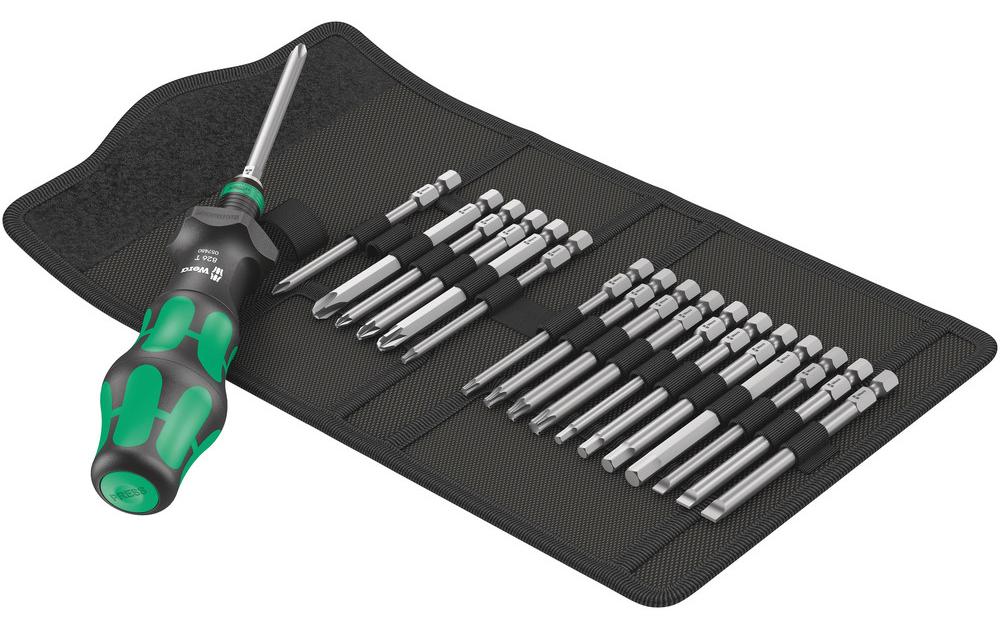 Wera Schraubendreher-Bit-Set Kraftform Kompakt Turbo 1 – 18 Bits – 05057482001