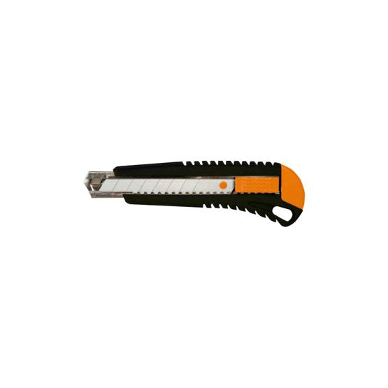 Fiskars 18 mm Abbrechmesser, Kunststoff/Metall, einziehbar, schwarz