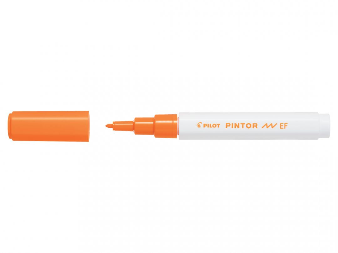 Pilot Pigment-Marker Pintor – Rundspitze 0,5-0,7 mm – Orange – Für dunkle Oberflächen geeignet