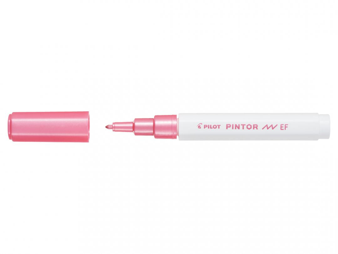 Pilot Pigmentmarker Pintor – Rundspitze 0,5-0,7 mm – Pink Metallic – Für dunkle Oberflächen geeignet