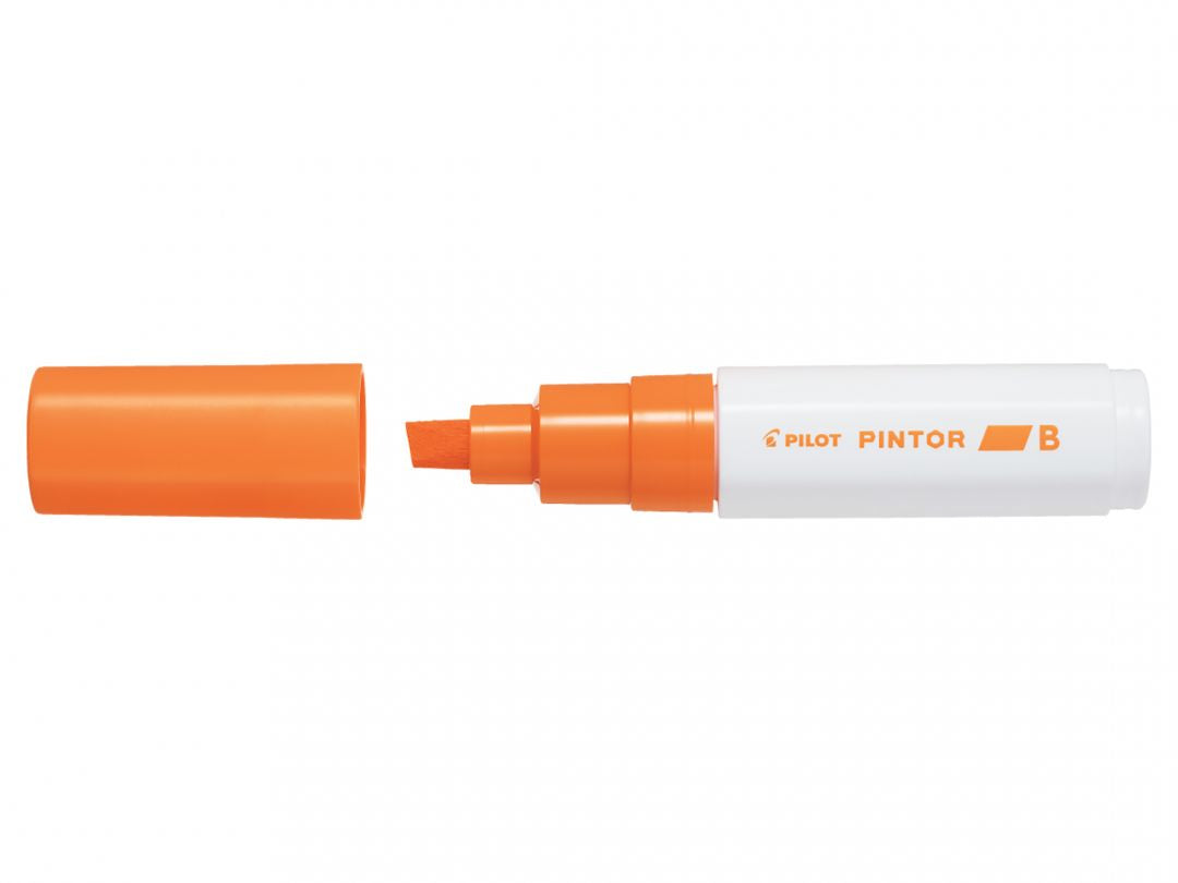 Pilot Pigment-Marker Pintor – Keilspitze 8 mm – Orange – Deckend