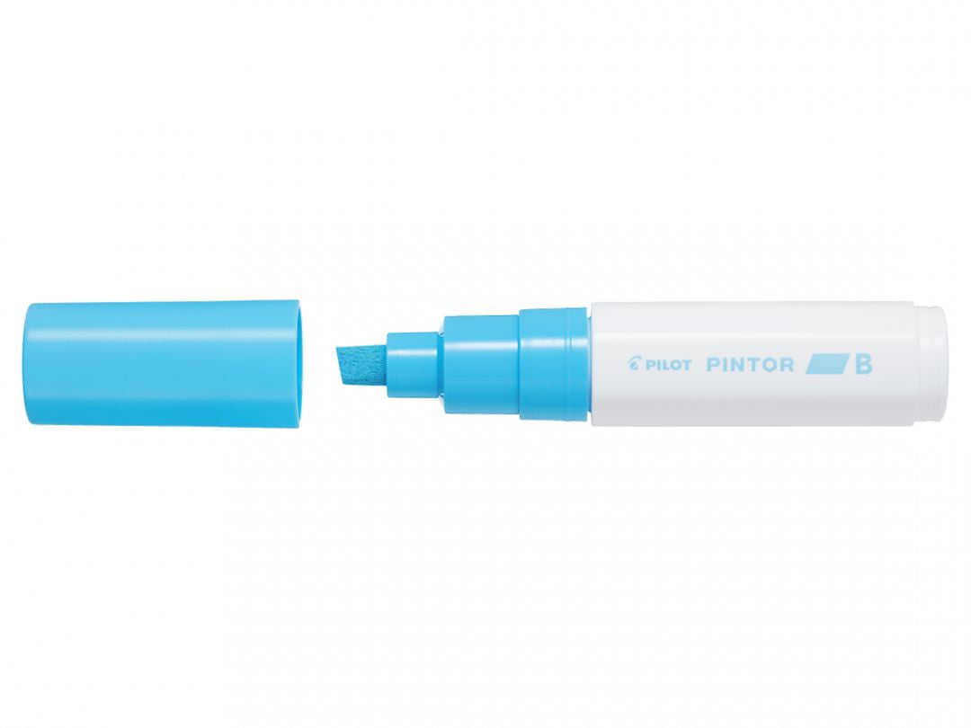 Pilot Pigment-Marker Pintor – Keilspitze 8 mm – Pastellblau – Für dunkle Oberflächen geeignet