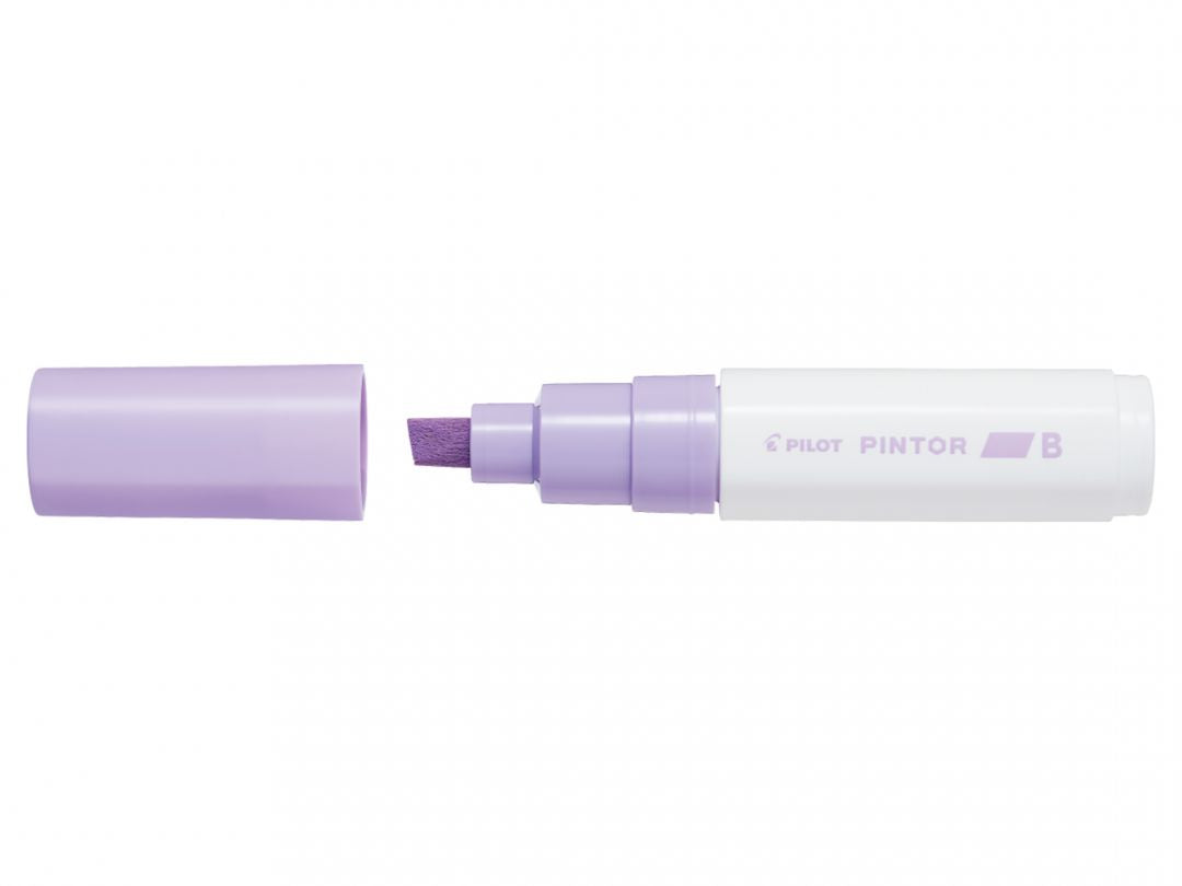 Pilot Pigment-Marker Pintor – Keilspitze 8 mm – Pastellviolett – Für dunkle Oberflächen geeignet