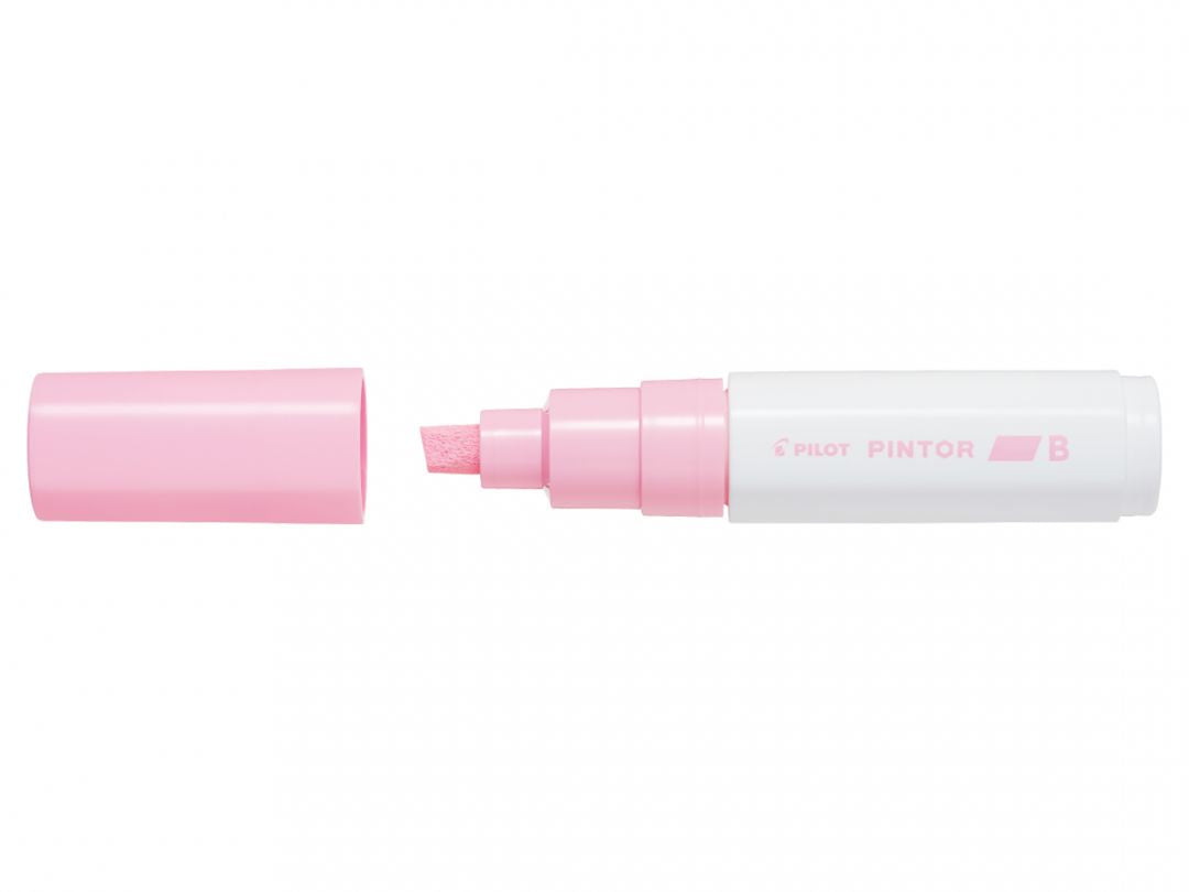 Pilot Pigment-Marker Pintor – Keilspitze 8 mm – Pastellpink – Für dunkle Oberflächen geeignet