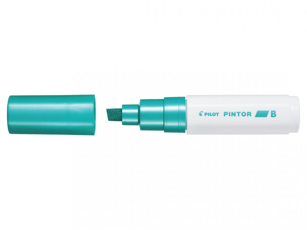 Pilot Pigment-Marker Pintor – Keilspitze 8 mm – Grün Metallic – Deckend