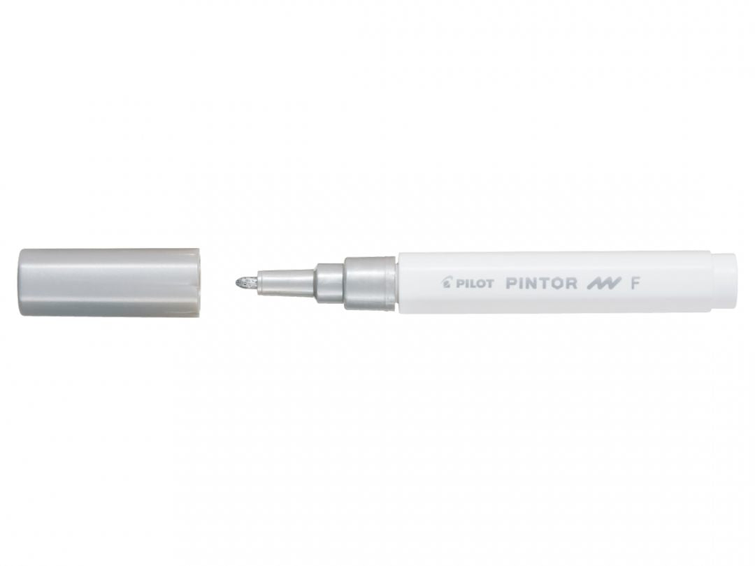 Pilot Pintor Paint Marker Metallic – Feine Spitze 1–2,9 mm – Silber – für Glas, Metall und Kunststoff