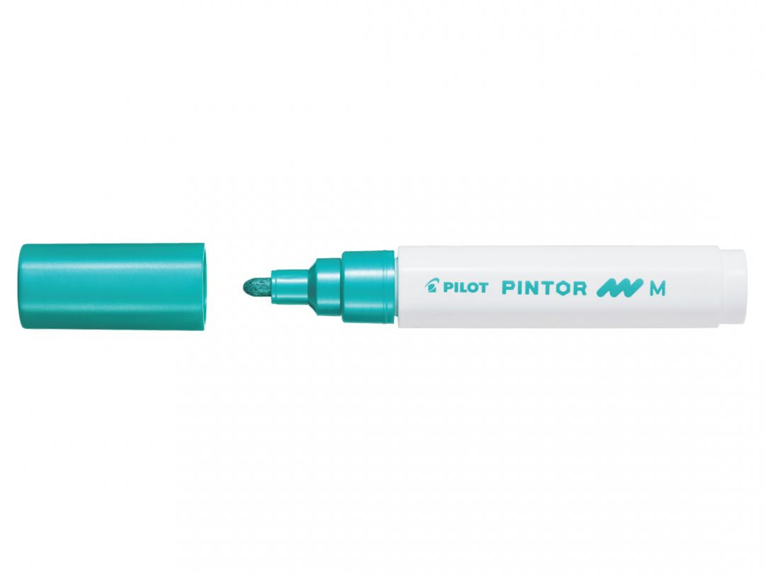 Pilot Pigment-Marker Pintor – Rundspitze 1,5-2,2 mm – Grün Metallic – Deckend