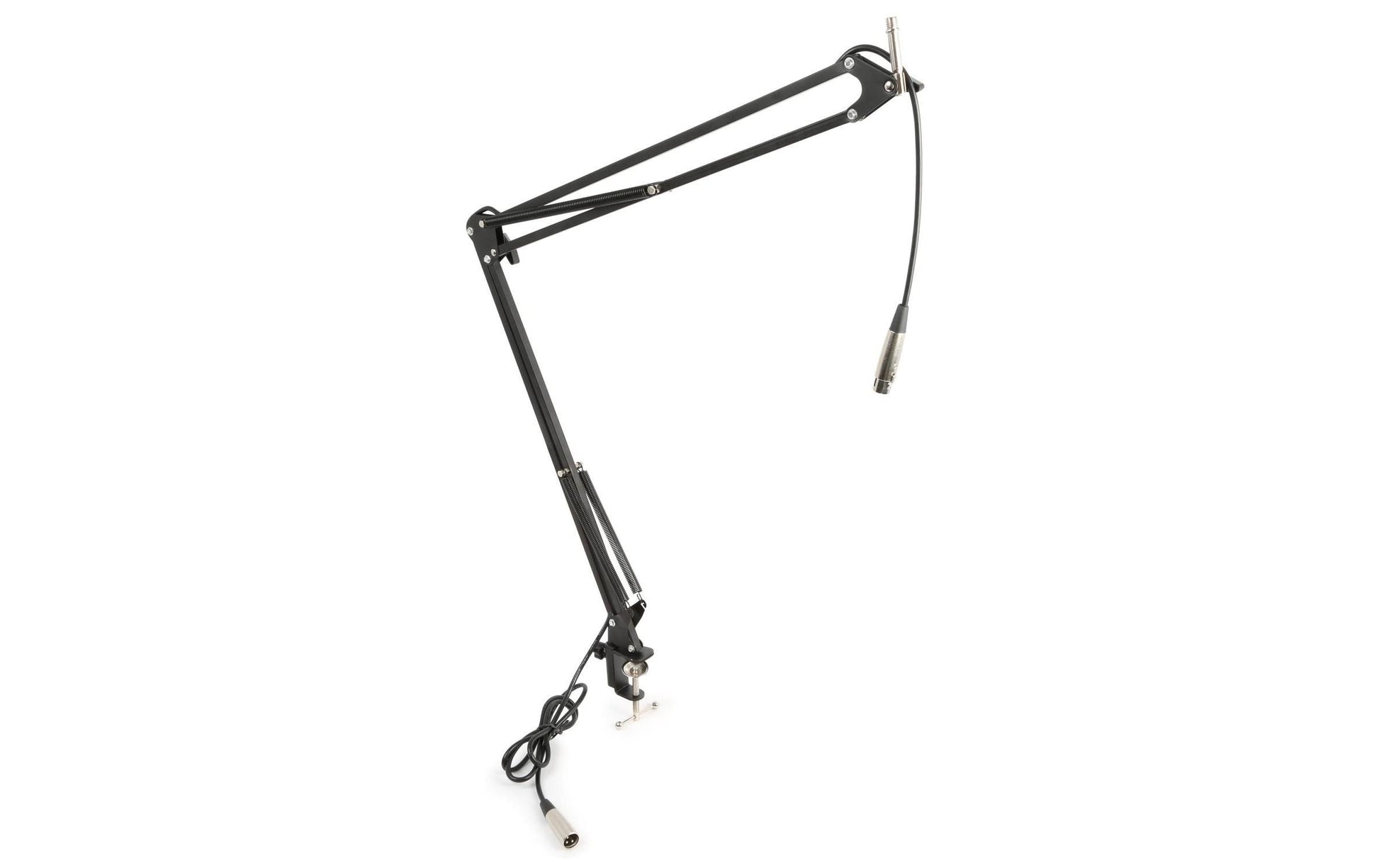 Vonyx TS05 Mikrofonständer (Tisch-Boomarm) – XLR (vormontiertes Kabel), höhenverstellbar, Metall, Schwarz