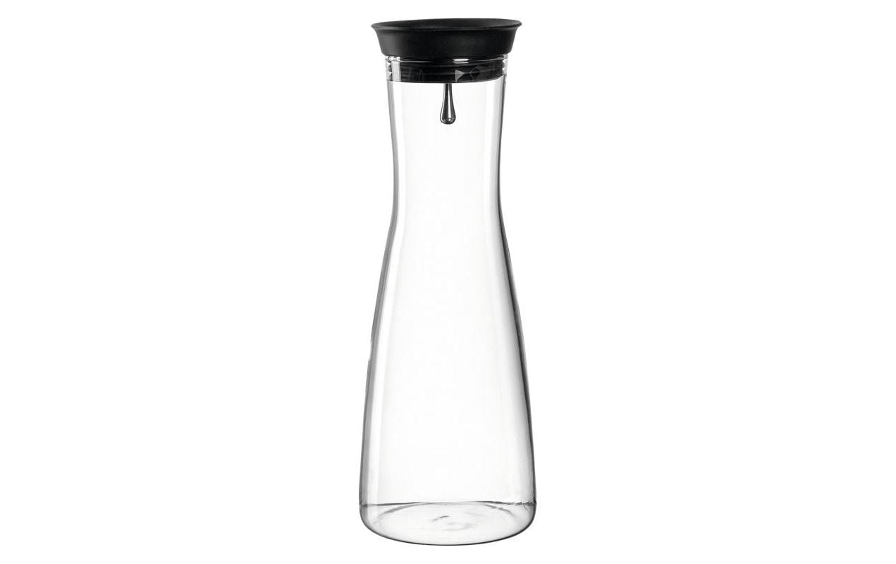 LEONARDO Karaffe Ciao – 1 l, Ø 10 cm, Borosilikatglas, Transparent, mit Deckel, spülmaschinenfest