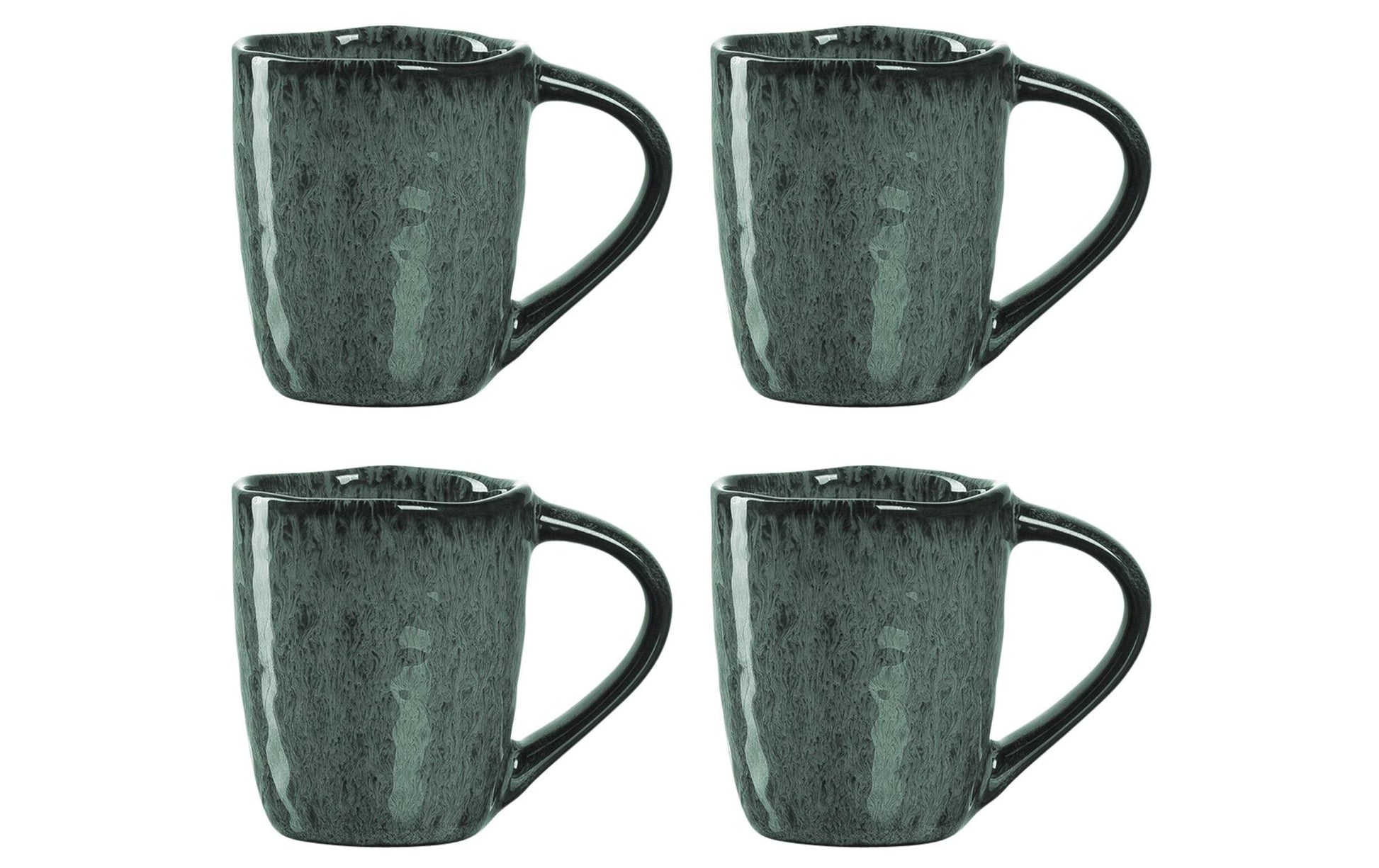 LEONARDO Espressotasse – 0,09 l, Keramik, grün, mit Henkel, spülmaschinenfest, mikrowellengeeignet, 4 Stück