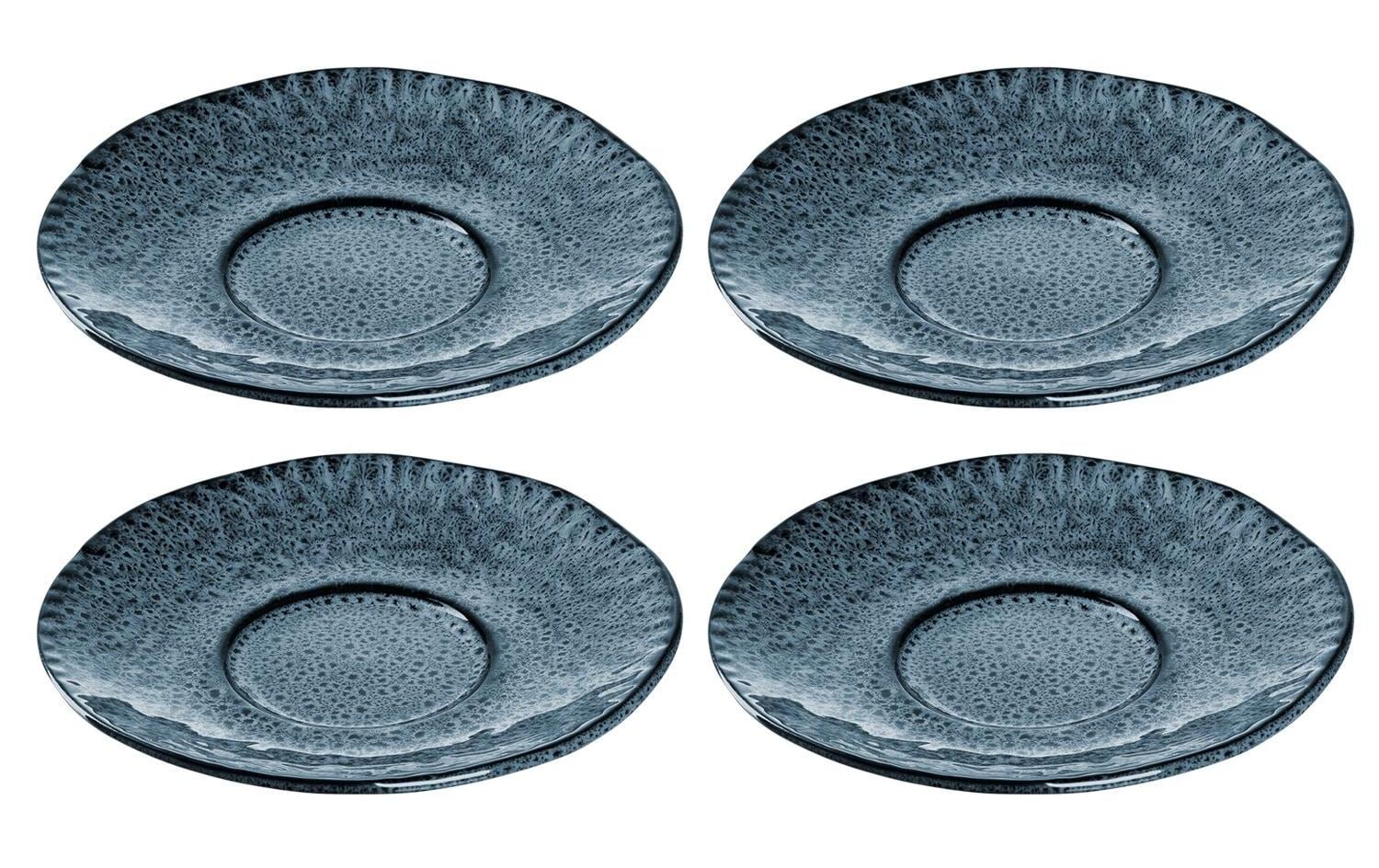 LEONARDO Unterteller – 4er Set, Ø 15 cm, Keramik, Blau, spülmaschinenfest, mikrowellengeeignet