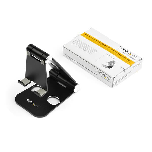 StarTech.com Tablet-Ständer – für Smartphones & Tablets bis 13", faltbar, Aluminium – schwarz