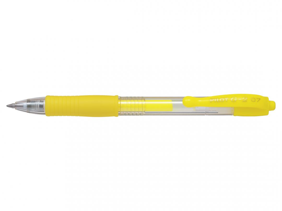 Pilot G-2 Neon – Tintenroller, Druckmechanik, 0,37 mm, Neongelb