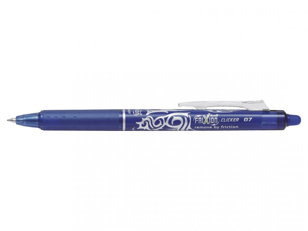 Pilot FriXion Ball Clicker – radierbares Tintenroller-Set, 0,7 mm, blau, 6er Pack