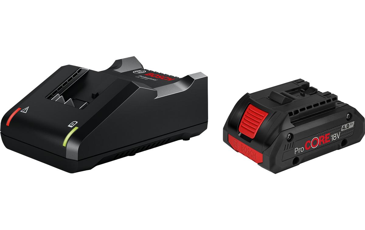 Bosch Professionelles Akku- & Ladegerät-Set 18 V 4,0 Ah (72 Wh) – AMPShare 18 V