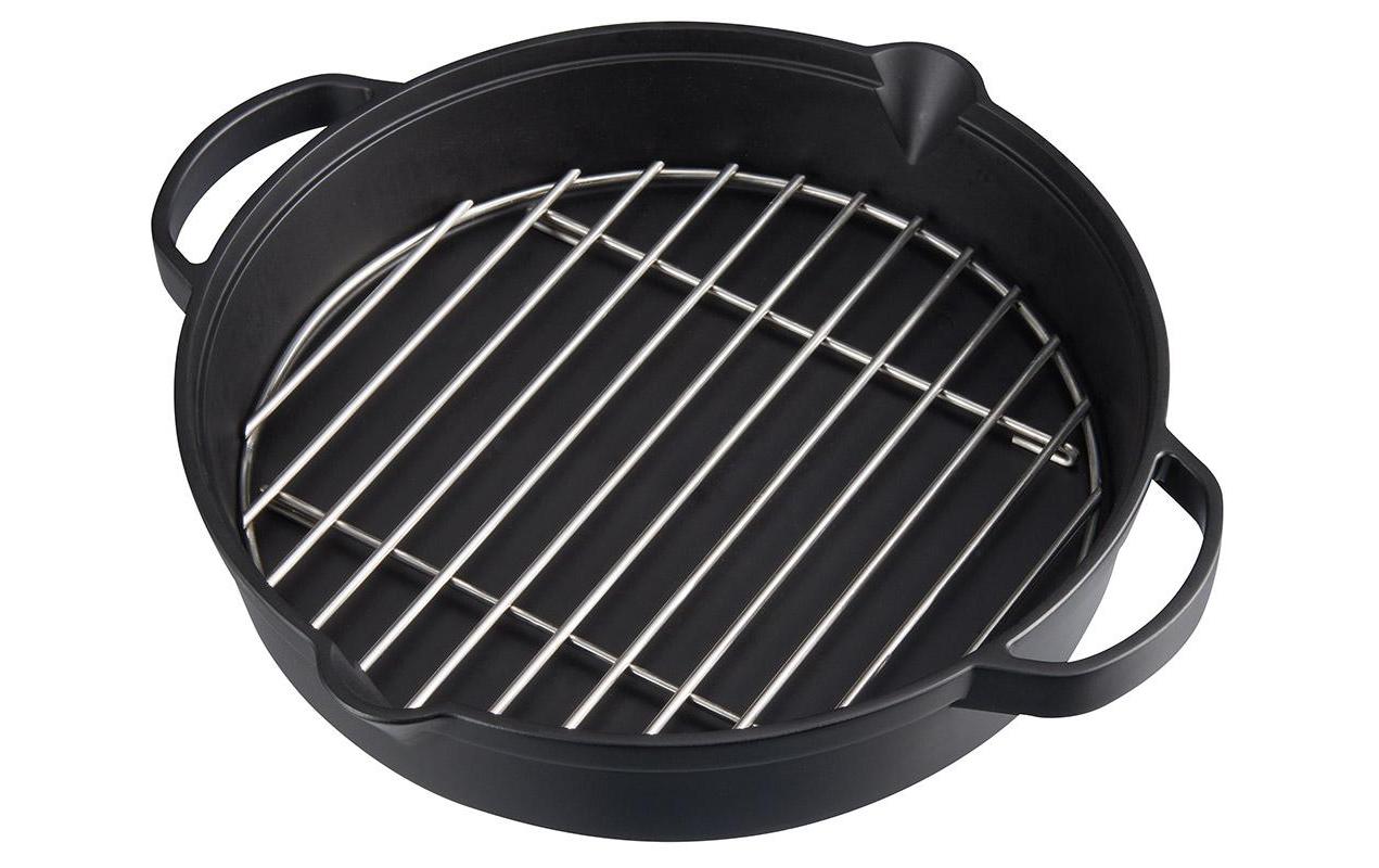 Campingaz Fonduepfanne – Ø 29,5 cm, Gusseisen/Edelstahl, Schwarz