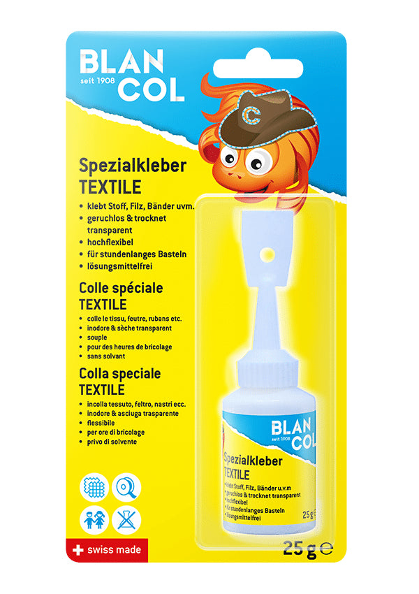 BLANCOL Bastelkleber – 25 g – weiss – trocknet transparent, auswaschbar – zum Basteln