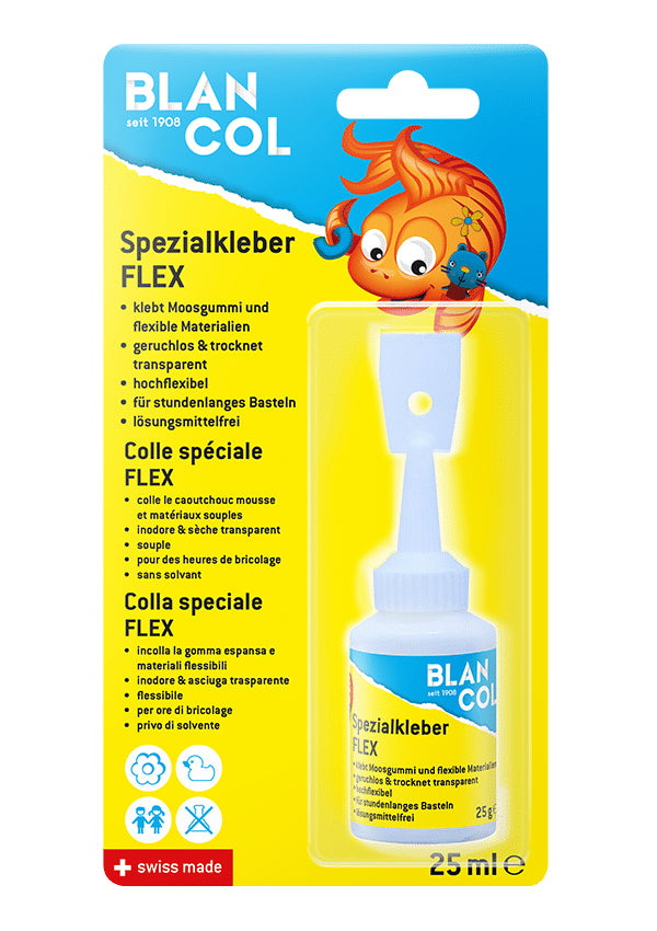 BLANCOL Bastelkleber – 25 ml – weiss – trocknet transparent, auswaschbar
