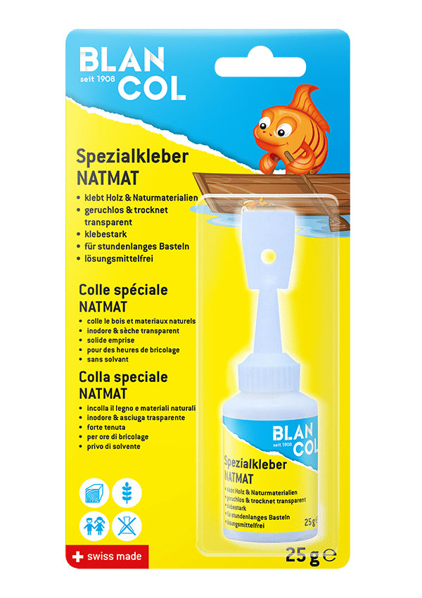 BLANCOL Spezialkleber – Flasche, permanent, transparent, lösemittelfrei, für Holz, Kork, Tannenzapfen u. a.
