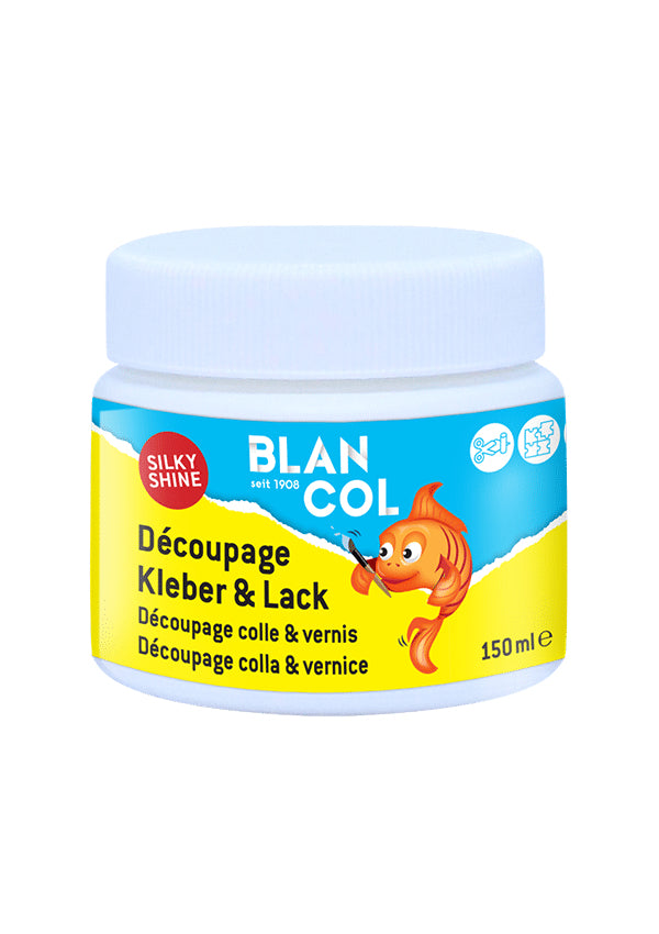 BLANCOL Bastelkleber – 150 ml – seidiger Glanz – trocknet transparent, lösungsmittelfrei