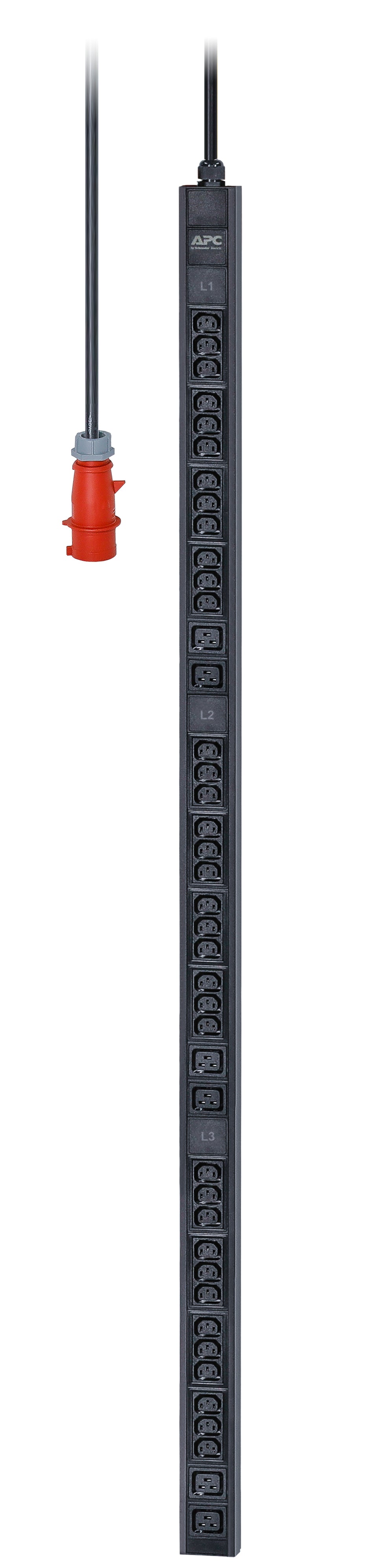 APC Easy – Rack-PDU Basic, 3-phasig, 36× IEC C13 + 6× IEC C19, 16 A, Stecker IEC 60309, 0U vertikal, 11,0 kW