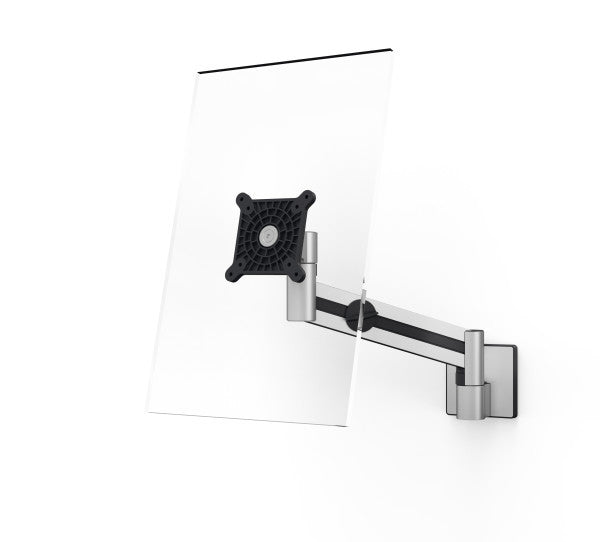 Durable Monitorhalterung, 1 Monitor, Wandmontage, bis 27", 8 kg, höhenverstellbar, neigbar, silber