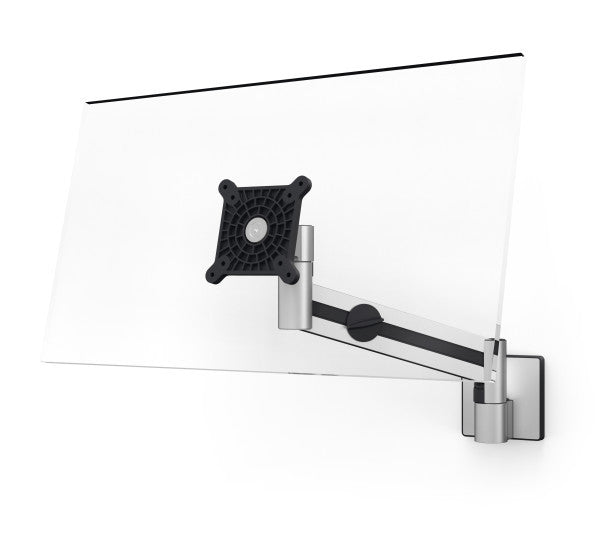 Durable Monitorhalterung, 1 Monitor, Wandmontage, bis 27", 8 kg, höhenverstellbar, neigbar, silber