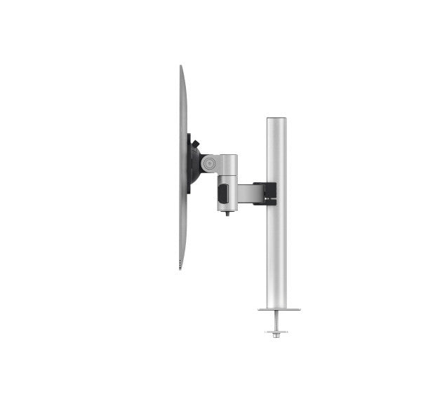 Durable Monitorhalterung, 2 Monitore, Tischdurchführung, bis 27", VESA 75 × 75/100 × 100 mm, 8 kg, silber