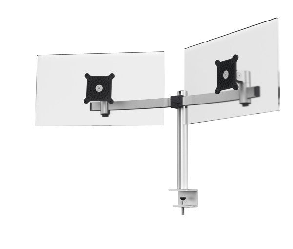 Durable Monitorhalterung, 2 Monitore, Tischklemme, bis 27", VESA 75 × 75/100 × 100 mm, höhenverstellbar