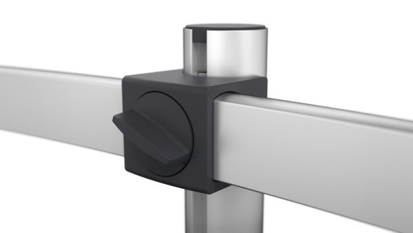 Durable Monitorhalterung, 2 Monitore, Tischklemme, bis 27", VESA 75 × 75/100 × 100 mm, höhenverstellbar