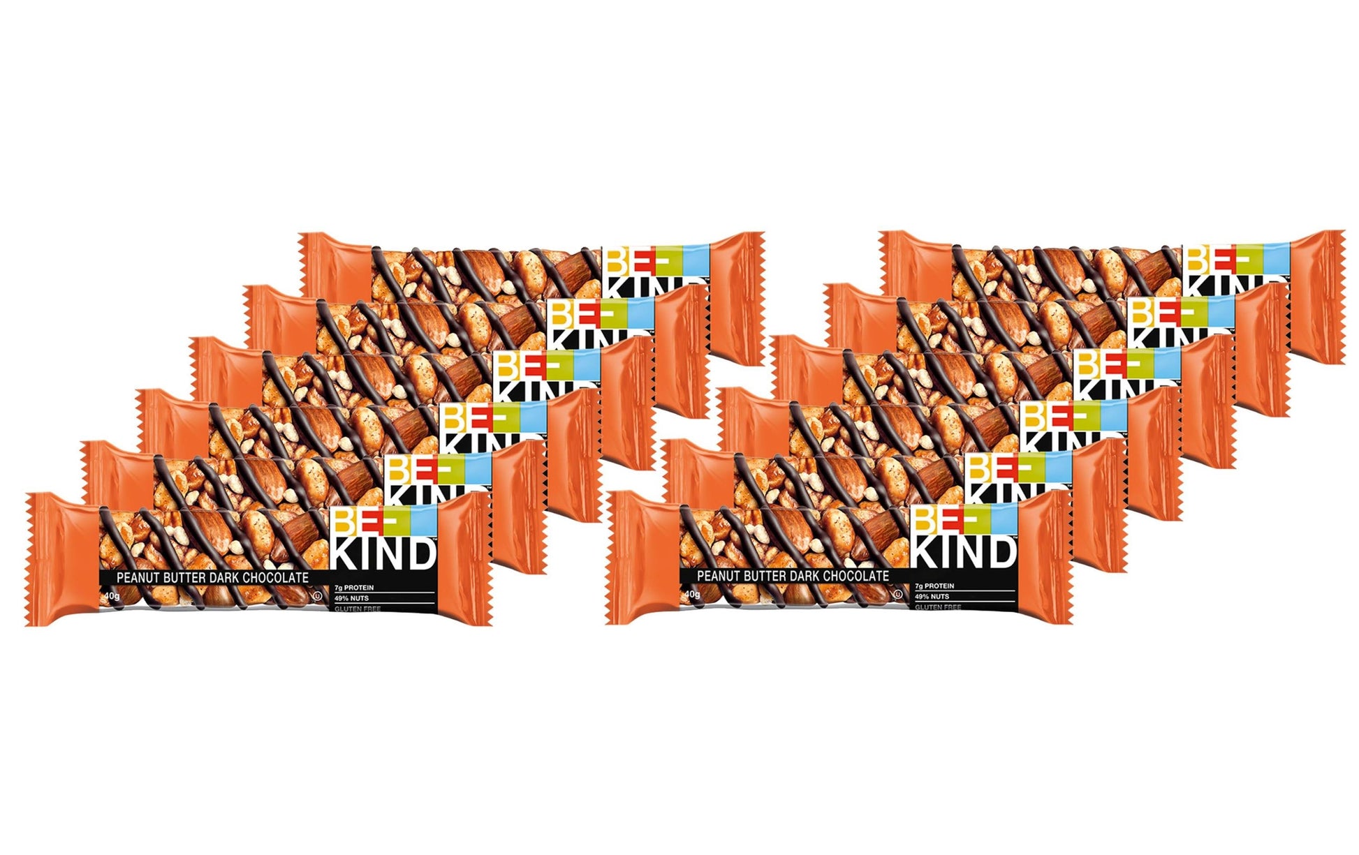 Kind BE-KIND Nussriegel – Erdnussbutter & dunkle Schokolade, glutenfrei – 12 × 40 g