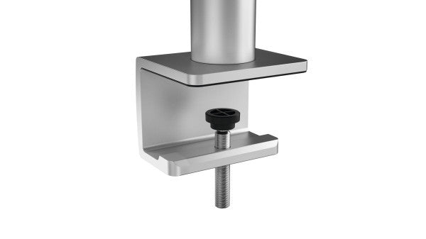 Durable Monitorhalterung, 2 Monitore, Tischklemme, bis 27", VESA 75 × 75/100 × 100 mm, höhenverstellbar