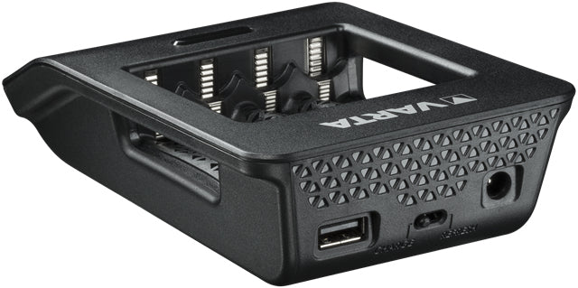 Varta LCD Smart Charger Batterieladegerät 4× – für NiMH AA/AAA – USB-C, schwarz