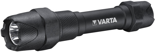 Varta Taschenlampe F20 Pro – 350 lm, 140 m, IP67, 2×AA, 2 Stufen – Schwarz
