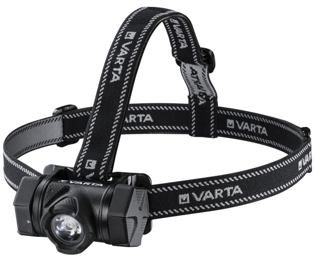 Varta Stirnlampe Indestructible H20 Pro – 350 lm, 100 m, IP67, Laufzeit 23 h – Schwarz