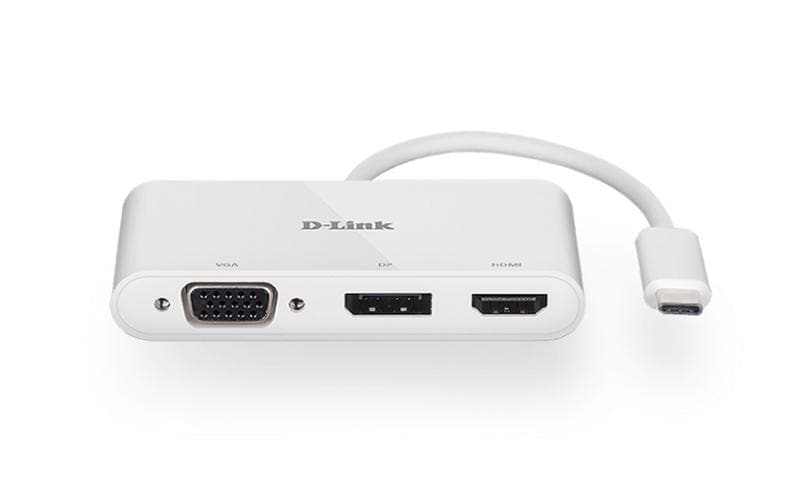 D-Link DUB-V310 Dockingstation – USB-C, 1× DP, 1× HDMI, 1× VGA, für Windows/Mac/ChromeOS