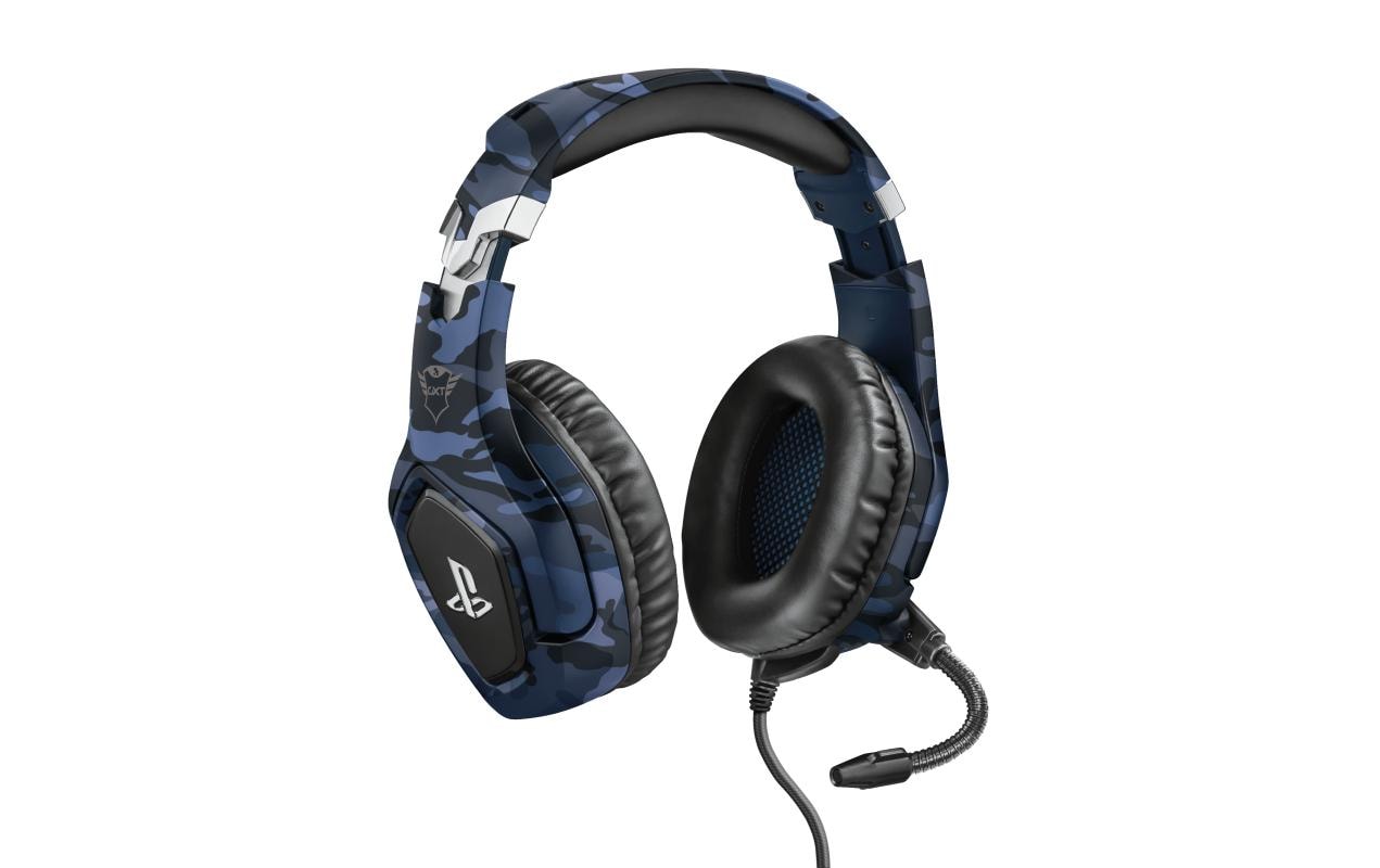Trust GXT 488 Forze-B Gaming-Headset – Over-Ear, Stereo, Kabelgebunden, 3,5 mm Klinke, ANC, für PS4, PS5, Blau