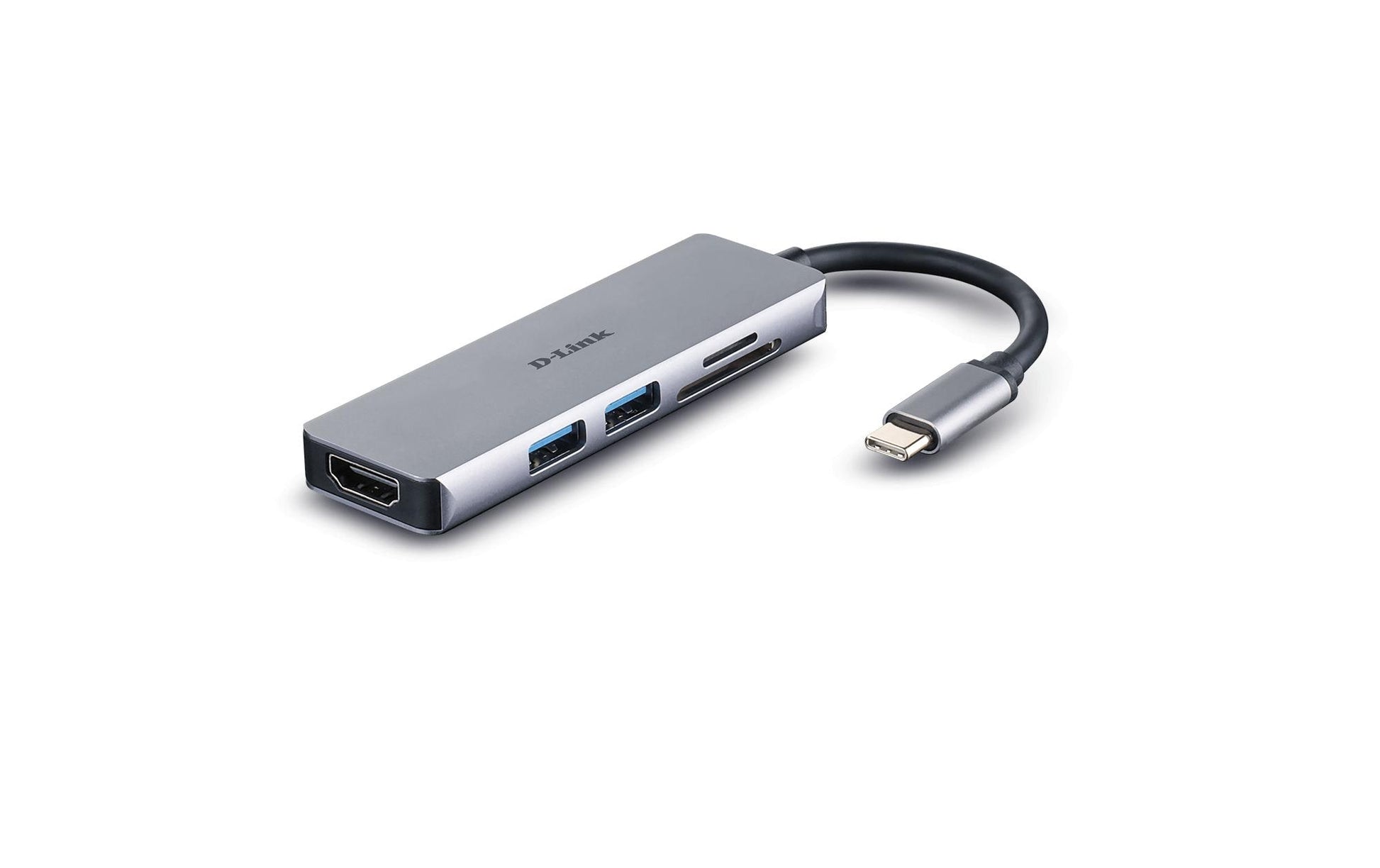 D-Link DUB-M530 USB-Hub – USB-C, 1× HDMI, 2× USB-A, SD/microSD, für Windows/Mac/ChromeOS