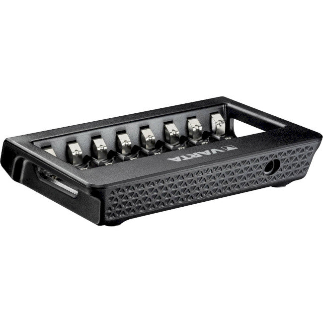 Varta Multi Charger+ Batterieladegerät 8× – LCD, USB-C – für NiMH AA/AAA – schwarz