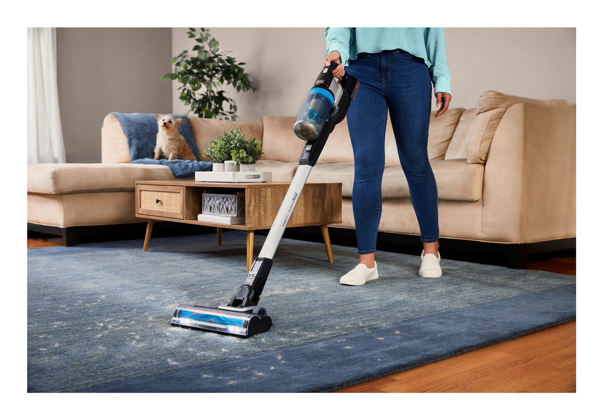 Black & Decker Akku-Stielsauger – BHFEB520D1, Schwarz/Transparent/Weiss, 2-in-1