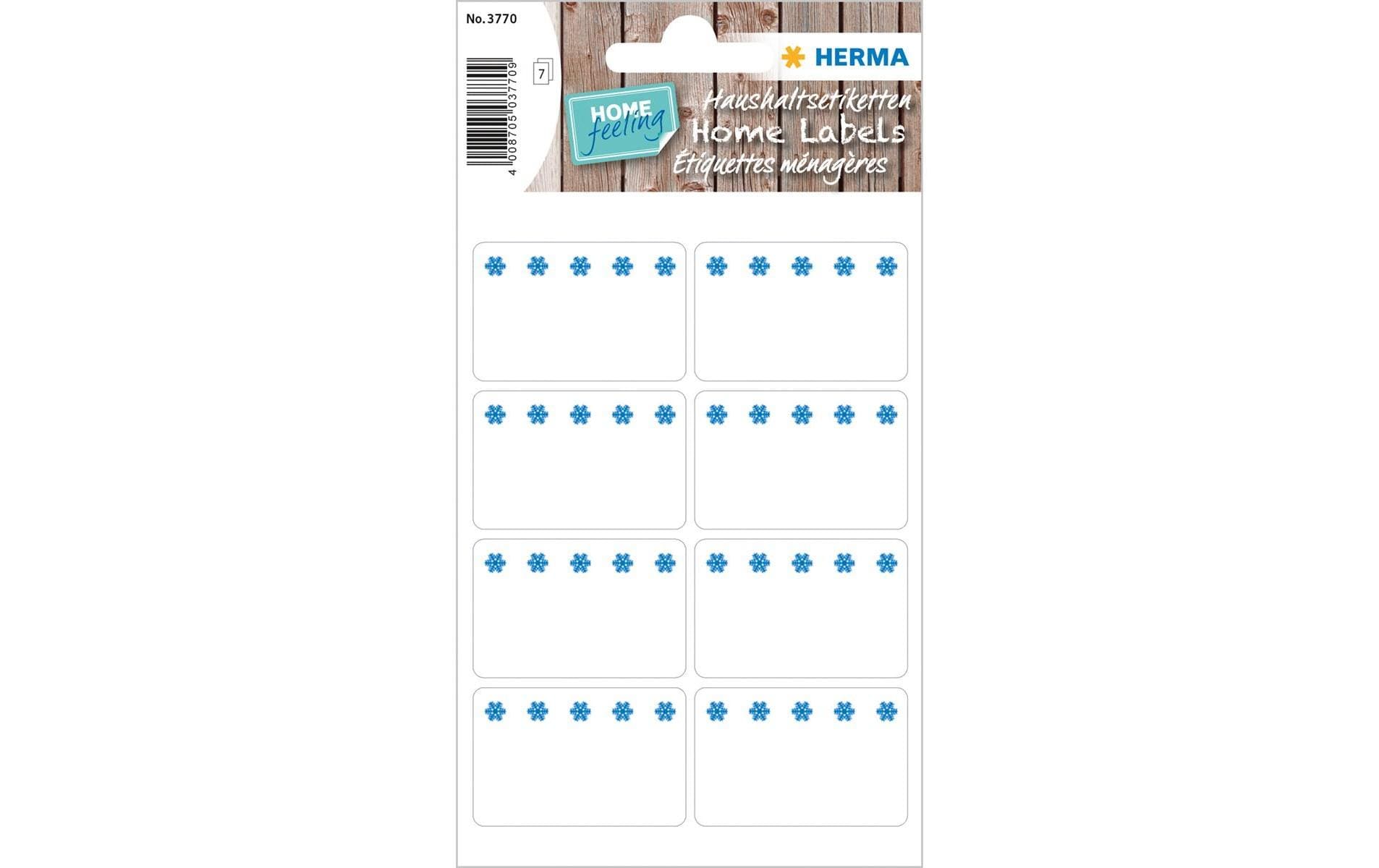 HERMA Tiefkühletiketten – Haftetiketten, rechteckig 26 × 40 mm, weiss, 7 Blatt (56 Stk.)