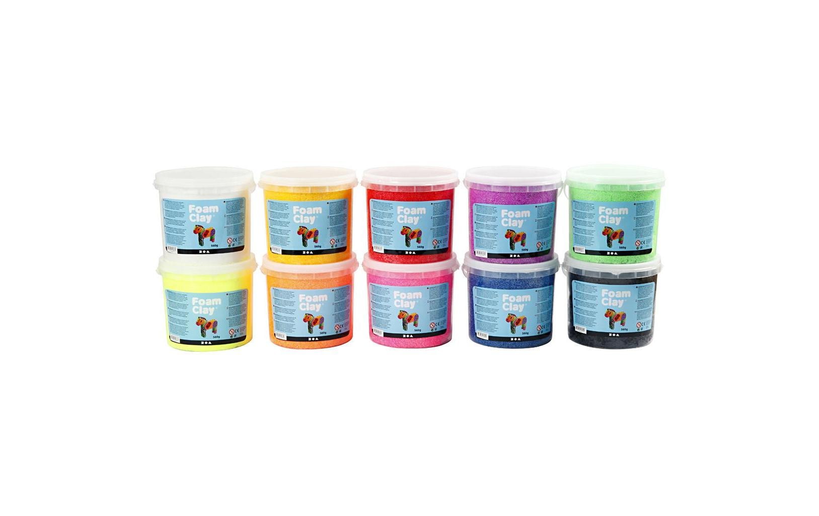 Creativ Company Modelliermasse, Lufttrocknend, Mehrfarbig, 5,6 kg, 10 Stk.