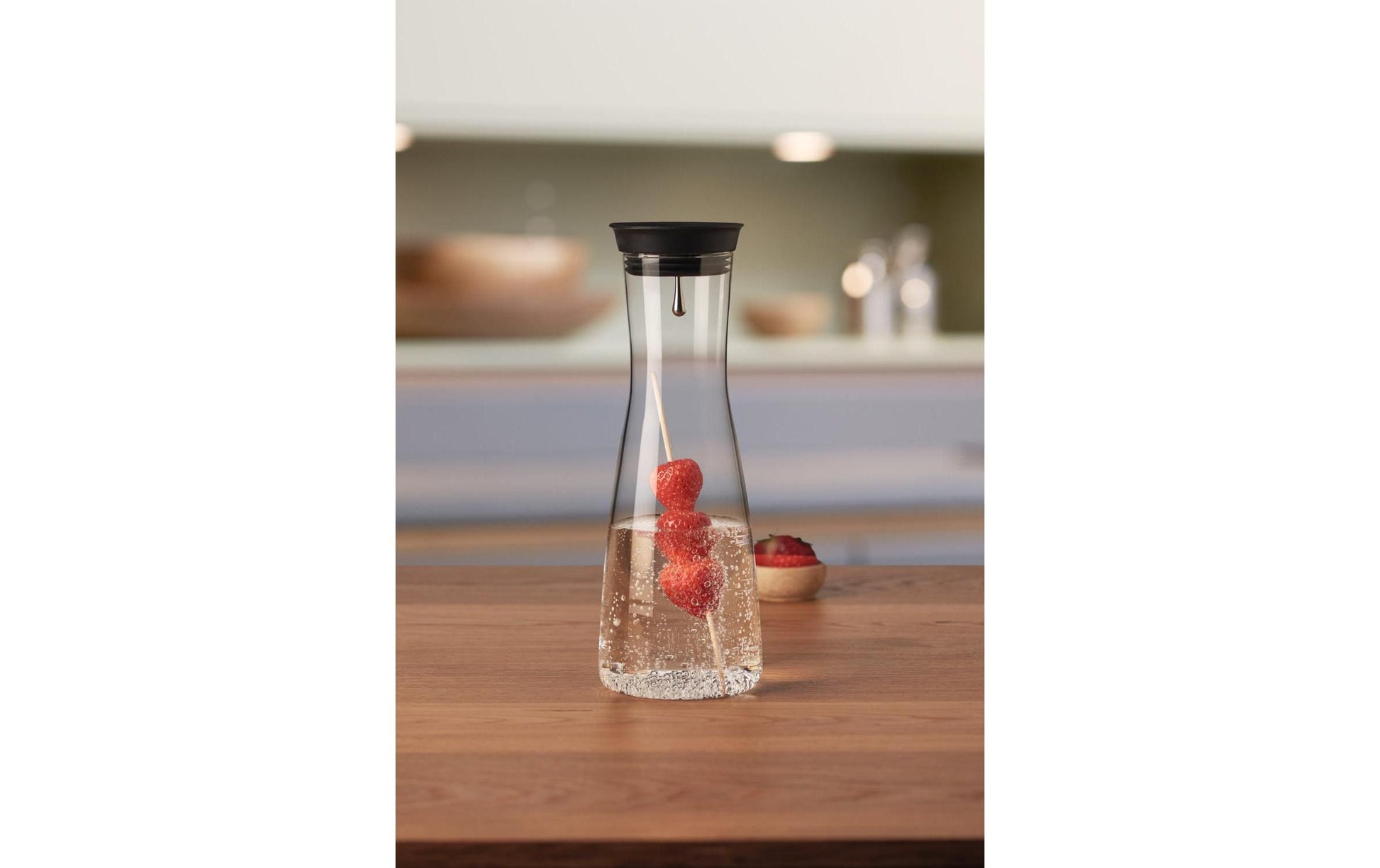 LEONARDO Karaffe Ciao – 1 l, Ø 10 cm, Borosilikatglas, Transparent, mit Deckel, spülmaschinenfest