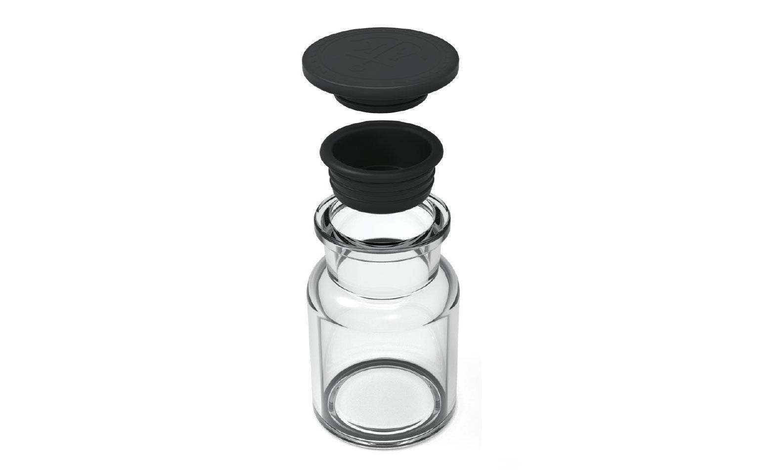 Ankerkraut 3-teiliges Streudosen-Set, Glas/Kunststoff, schwarz/transparent, für Gewürze