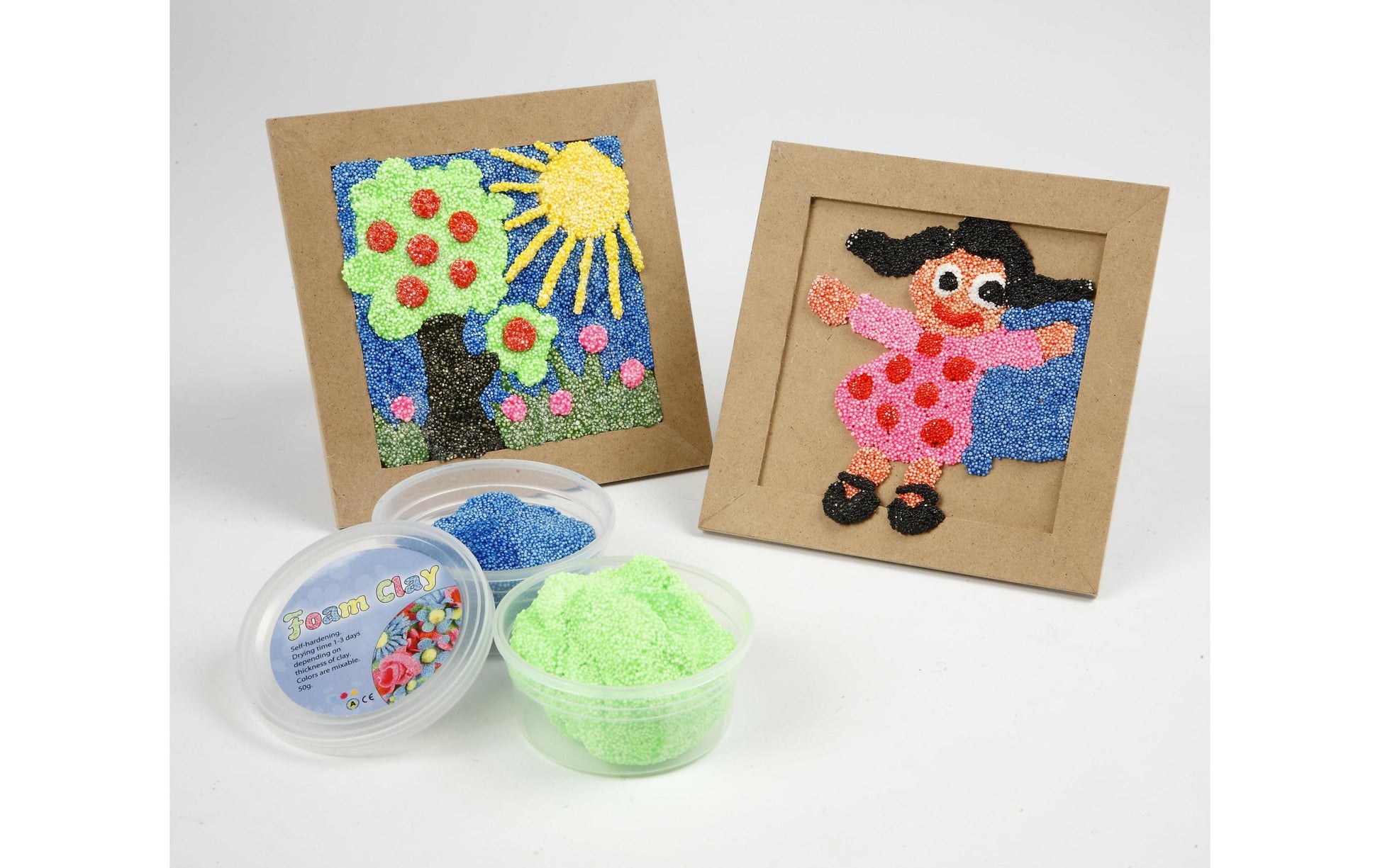 Creativ Company Modelliermasse (Foam Clay), Neonpink, Lufttrocknend, 560 g